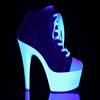 Pleaser - ADORE700SK Plateau Laarzen, Paaldans schoenen - Paaldans schoenen - Rood/Wit Product image